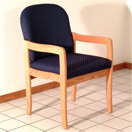 WOODEN MALLET Prairie Guest Chair in Light Oak - Arch Blue DW9-1LOAB